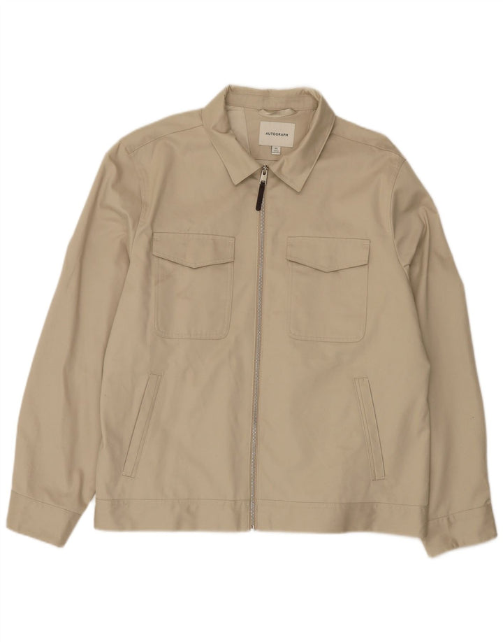 Giacca utility autografa da uomo Marks & Spencer UK 44 2XL Cotone beige