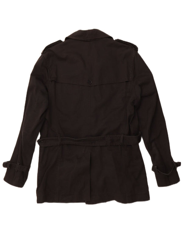 Cappotto da marinaio da uomo Moschino UK 42 XL cotone nero