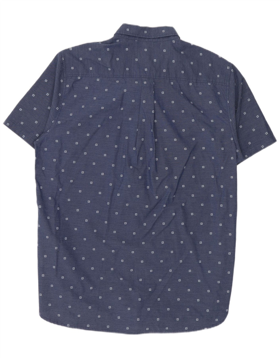 Camicia da uomo a maniche corte Regular Fit Superdry XL in cotone maculato blu