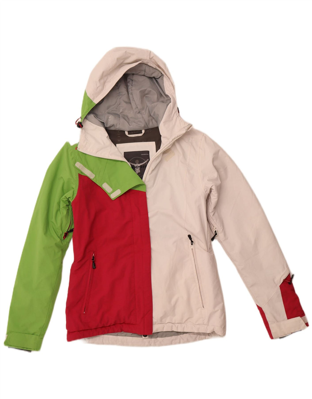 Giacca a vento con cappuccio da donna CHIEMSEE UK 6 XS White Colourblock