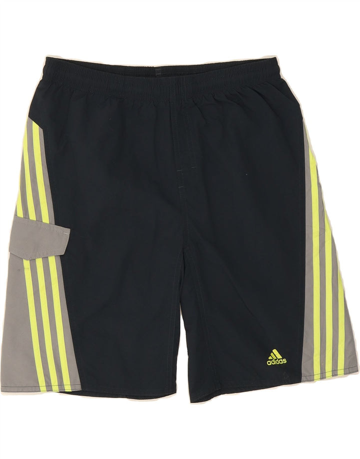 ADIDAS Mens Sport Shorts Medium  Black Colourblock Vintage Adidas and Second-Hand Adidas from Messina Hembry 
