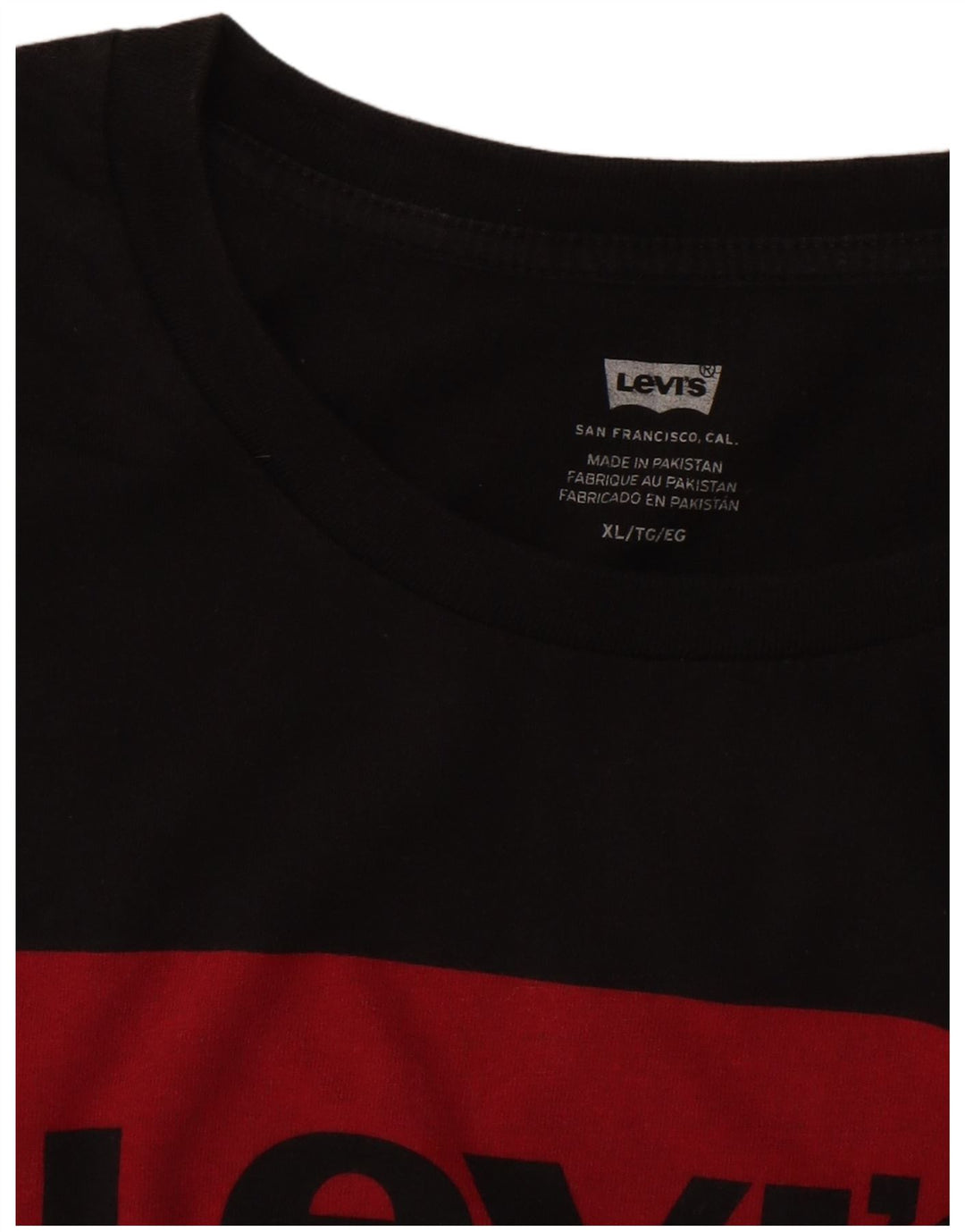 T-shirt grafica da donna LEVI'S UK 18 XL Nera
