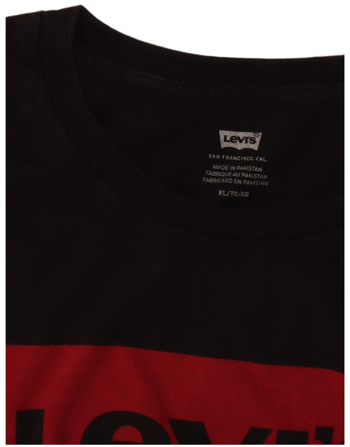 T-shirt grafica da donna LEVI'S UK 18 XL Nera