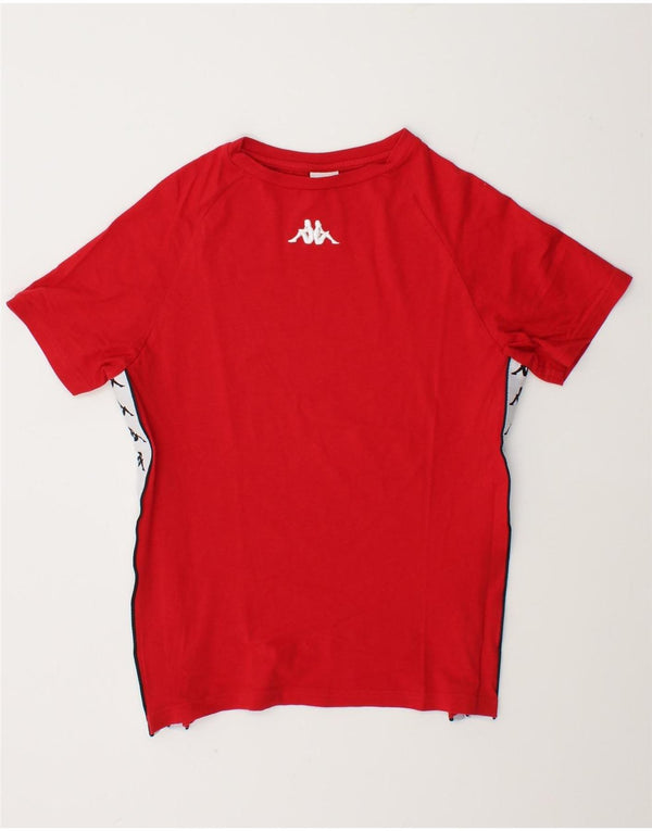 T-shirt grafica da donna Kappa Top UK 6 XS Rosso Colourblock