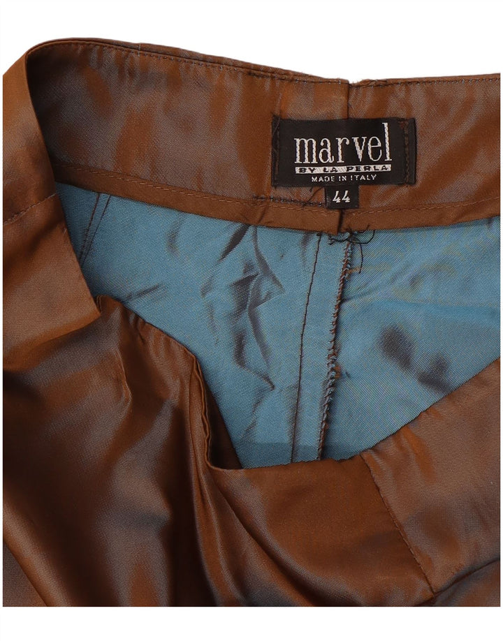 Pantaloni casual dritti Marvel da donna LA PERLA IT 44 medio W28 L28 Marrone