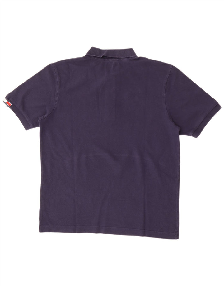 Polo Kappa Uomo Media Cotone Blu Navy