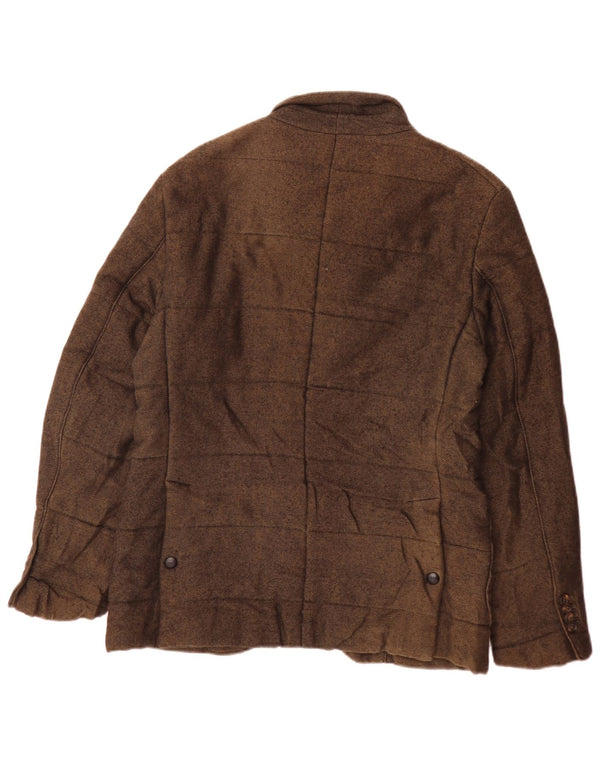 Giacca imbottita da uomo Massimo Dutti EU 48 Cotone screziato marrone medio