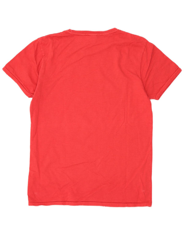 T-shirt grafica vintage da uomo Scotch & Soda Top in cotone rosso medio