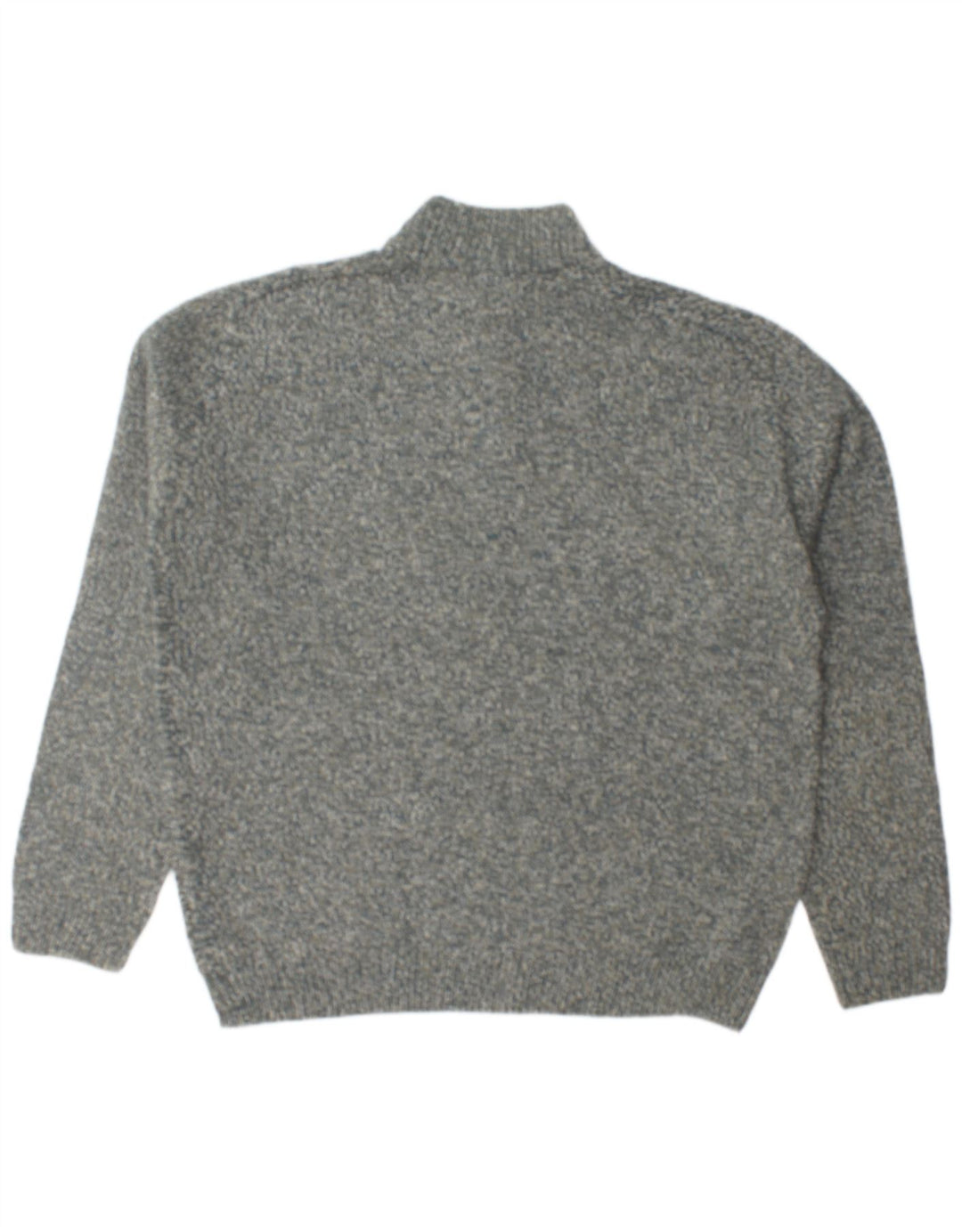 MARKS & SPENCER Maglione da uomo con vestibilità regolare e collo con zip XL grigio screziato