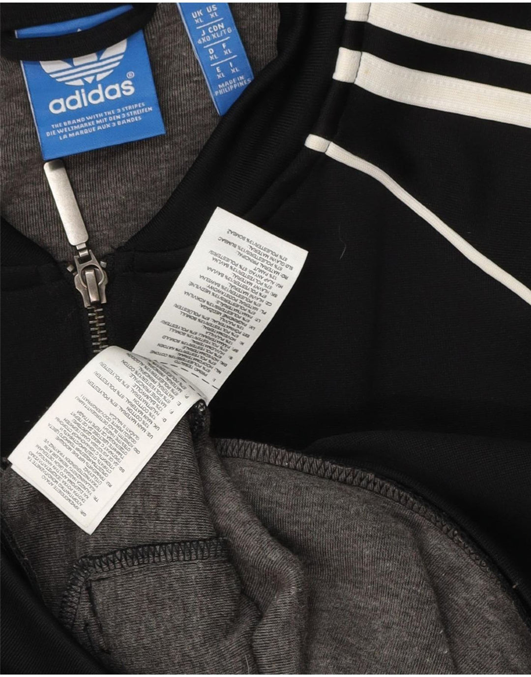 Giacca da ginnastica da uomo Adidas XL nera in poliestere