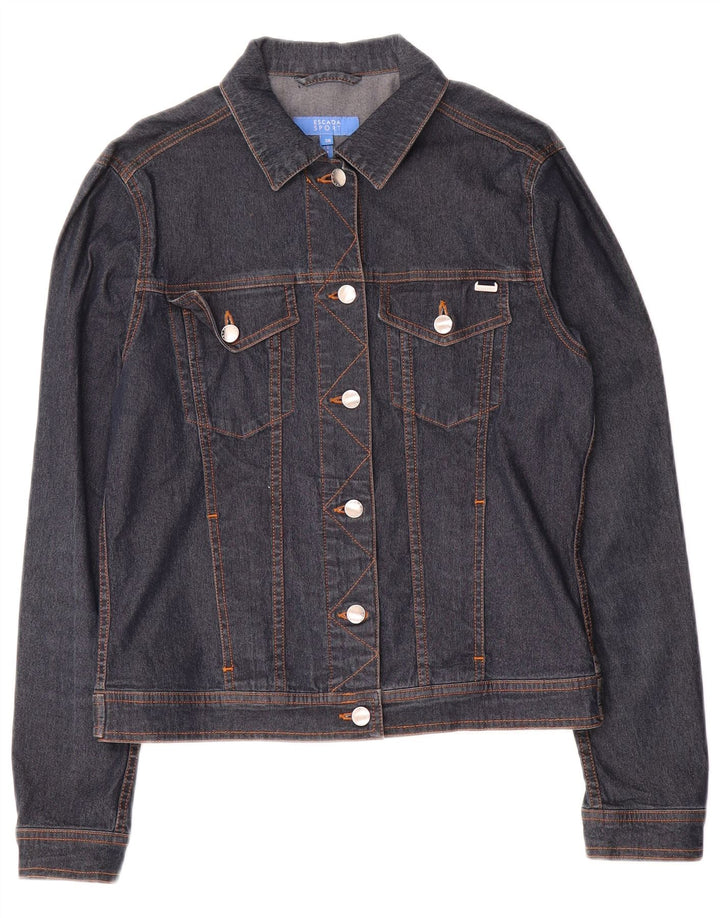 Giacca in denim da donna Escada IT 36 XS Blu navy in cotone