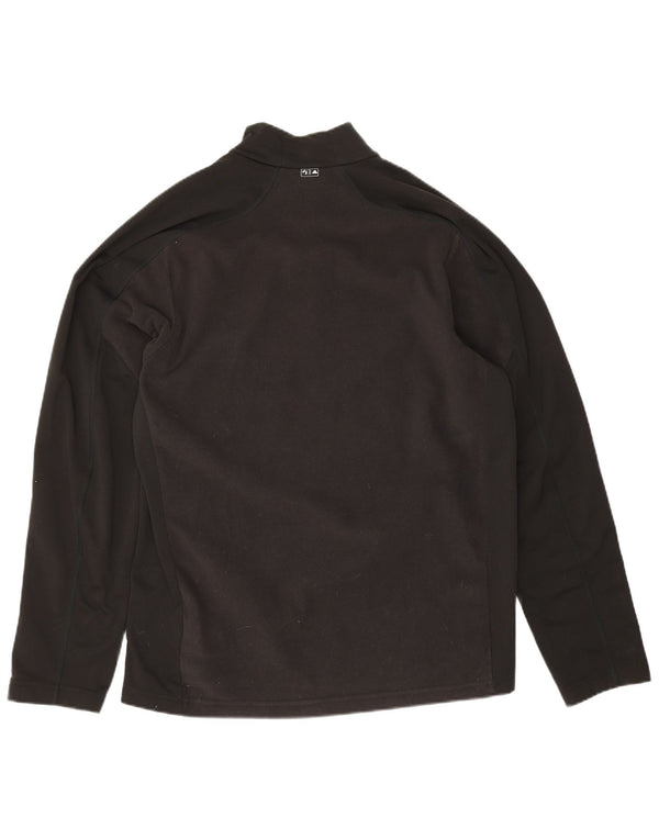 Maglione in pile da uomo con zip e collo Adidas UK 46/48 XL poliestere nero