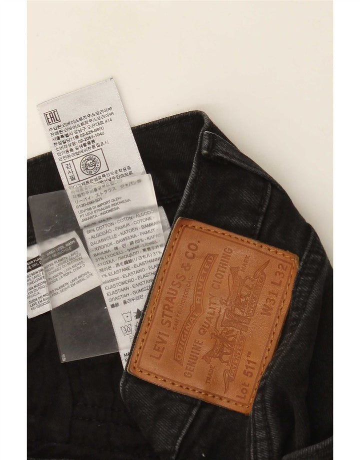 Jeans Levi's Uomo 511 Slim W31 L32 Cotone Nero