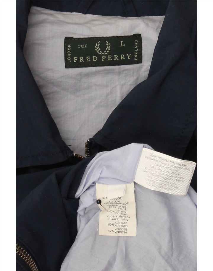 Giubbotto bomber da uomo FRED PERRY UK 40 grande cotone blu navy