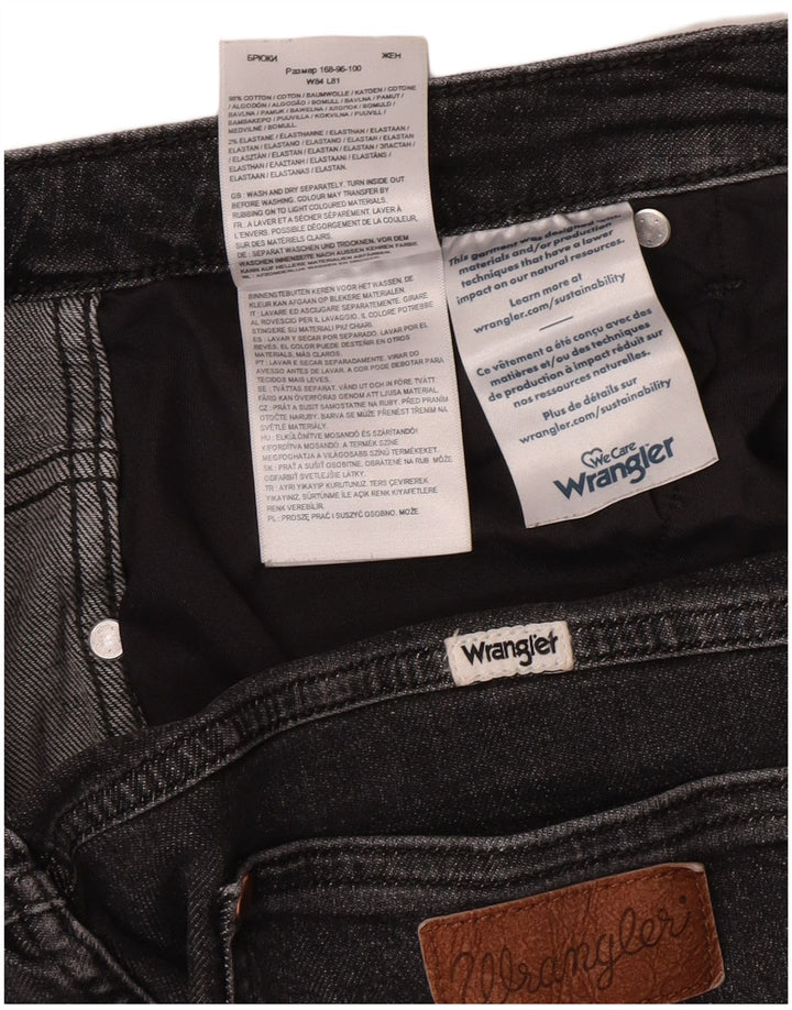 Jeans dritti da uomo Wrangler Wild West W33 L28 cotone grigio