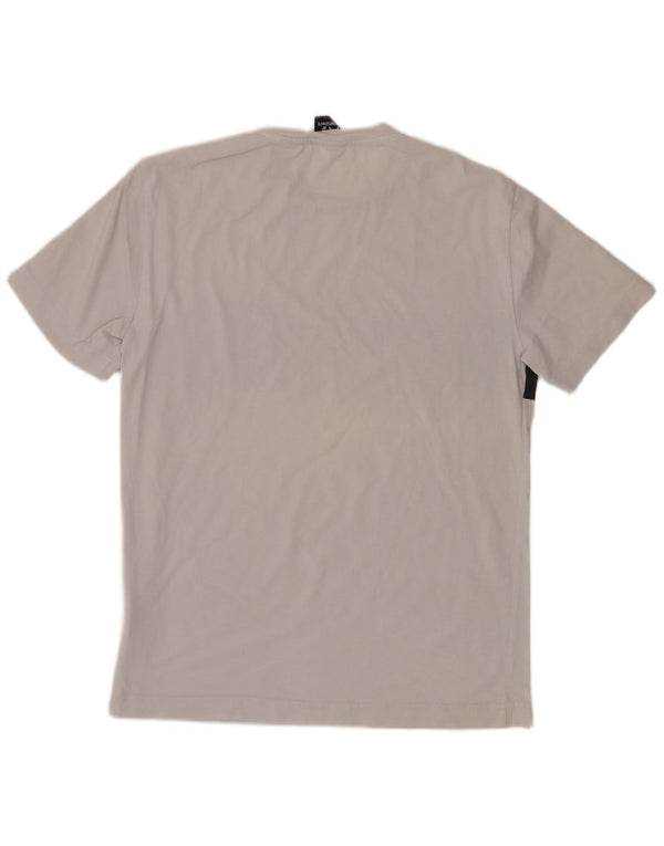 EMPORIO ARMANI T-shirt grafica da uomo Top Small in cotone color block bianco