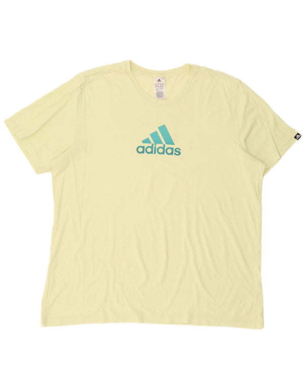 T-shirt grafica da uomo Adidas Top 2XL cotone giallo