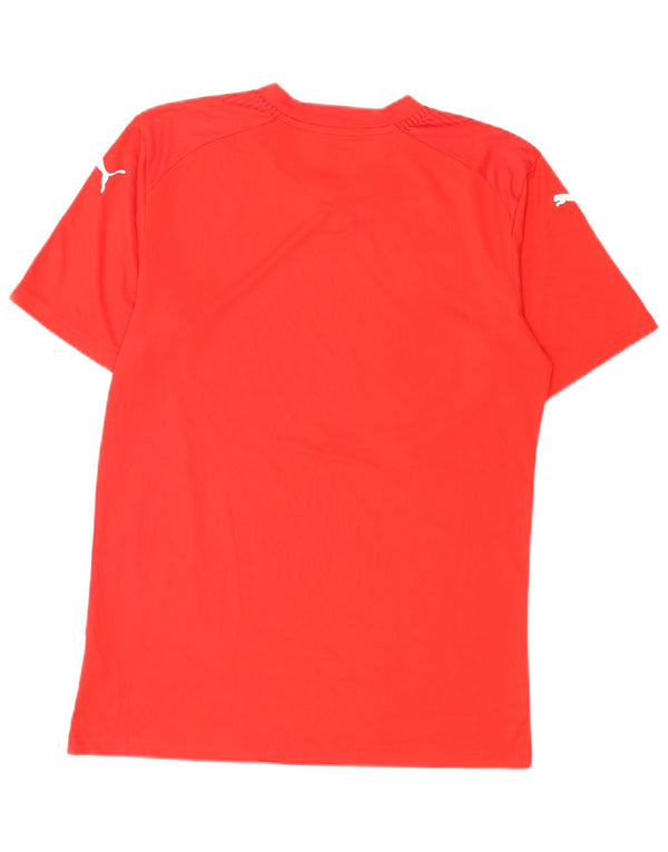 T-shirt da uomo Puma Top in poliestere Chevron rosso medio