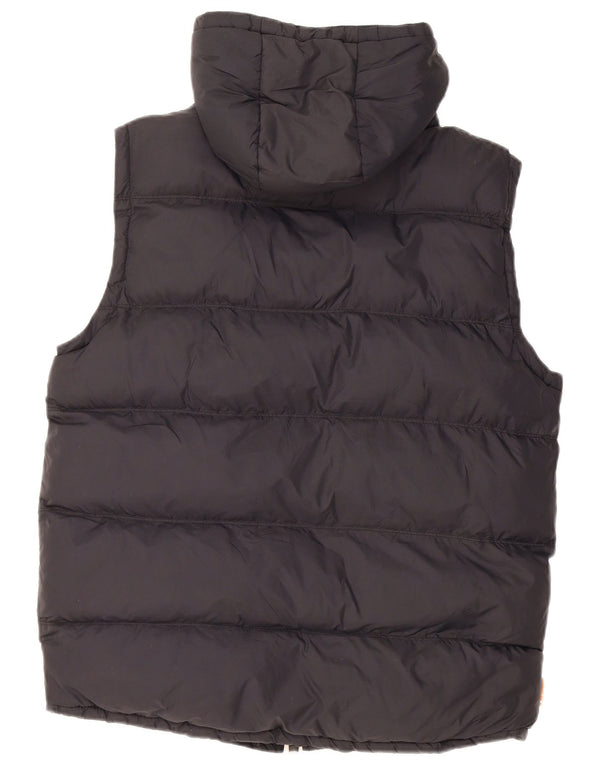 Gilet imbottito con cappuccio da uomo Superdry UK 40 Large nylon nero