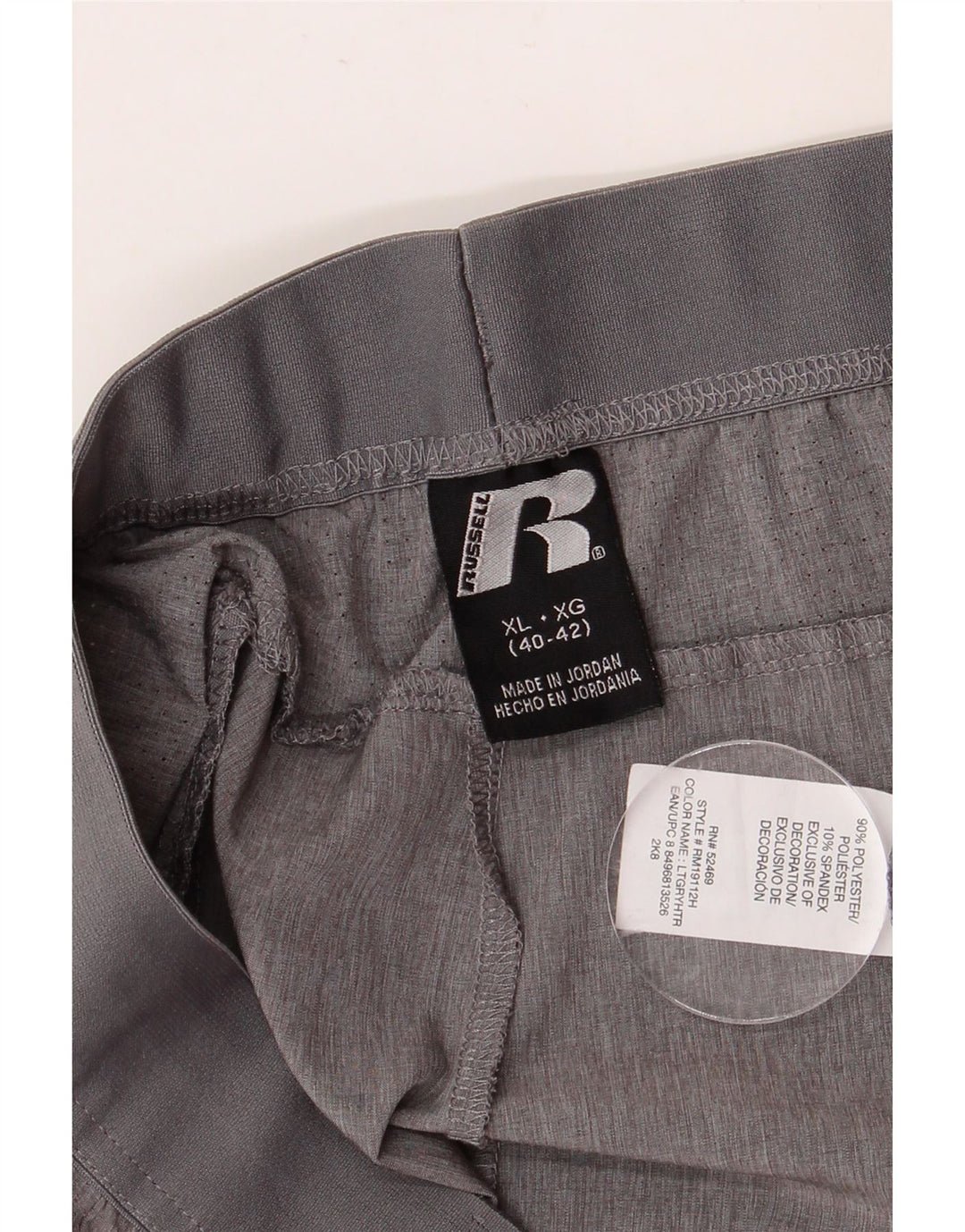 RUSSELL ATHLETIC Pantaloncini sportivi Dri-Power da uomo XL Poliestere grigio