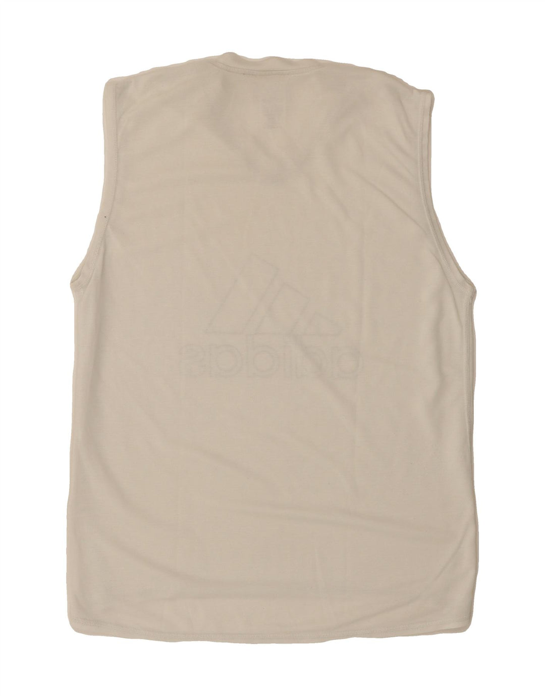 ADIDAS Mens Graphic Vest Top Medium White Polyester Vintage Adidas and Second-Hand Adidas from Messina Hembry 