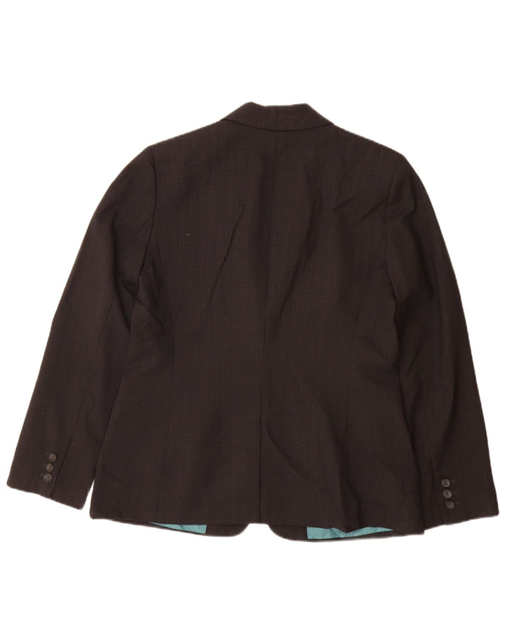 Giacca blazer da donna Calvin Klein UK 10 Small Black Check Poliestere