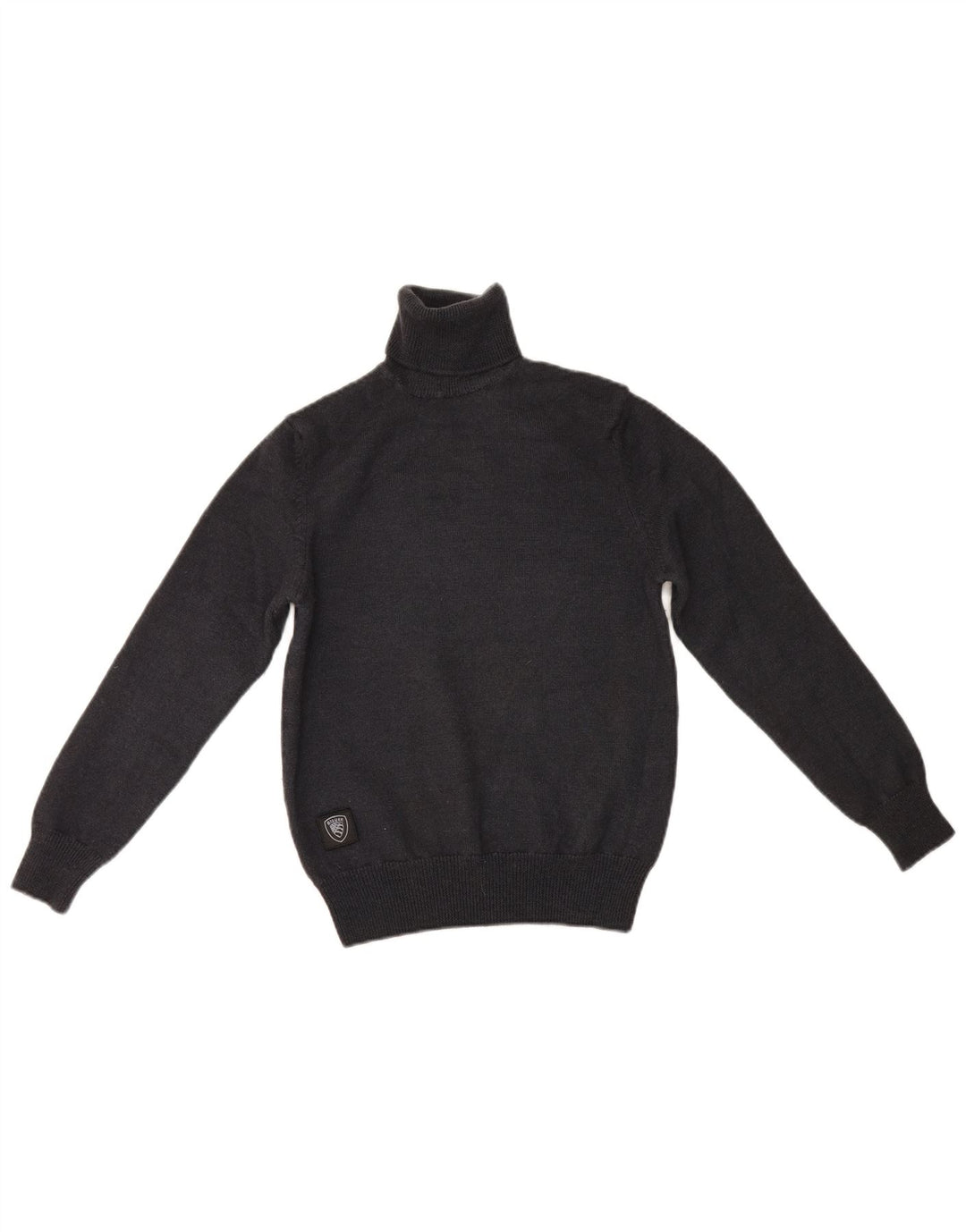 Maglione maglione a collo alto da donna Blauer UK 8 piccolo in lana grigia