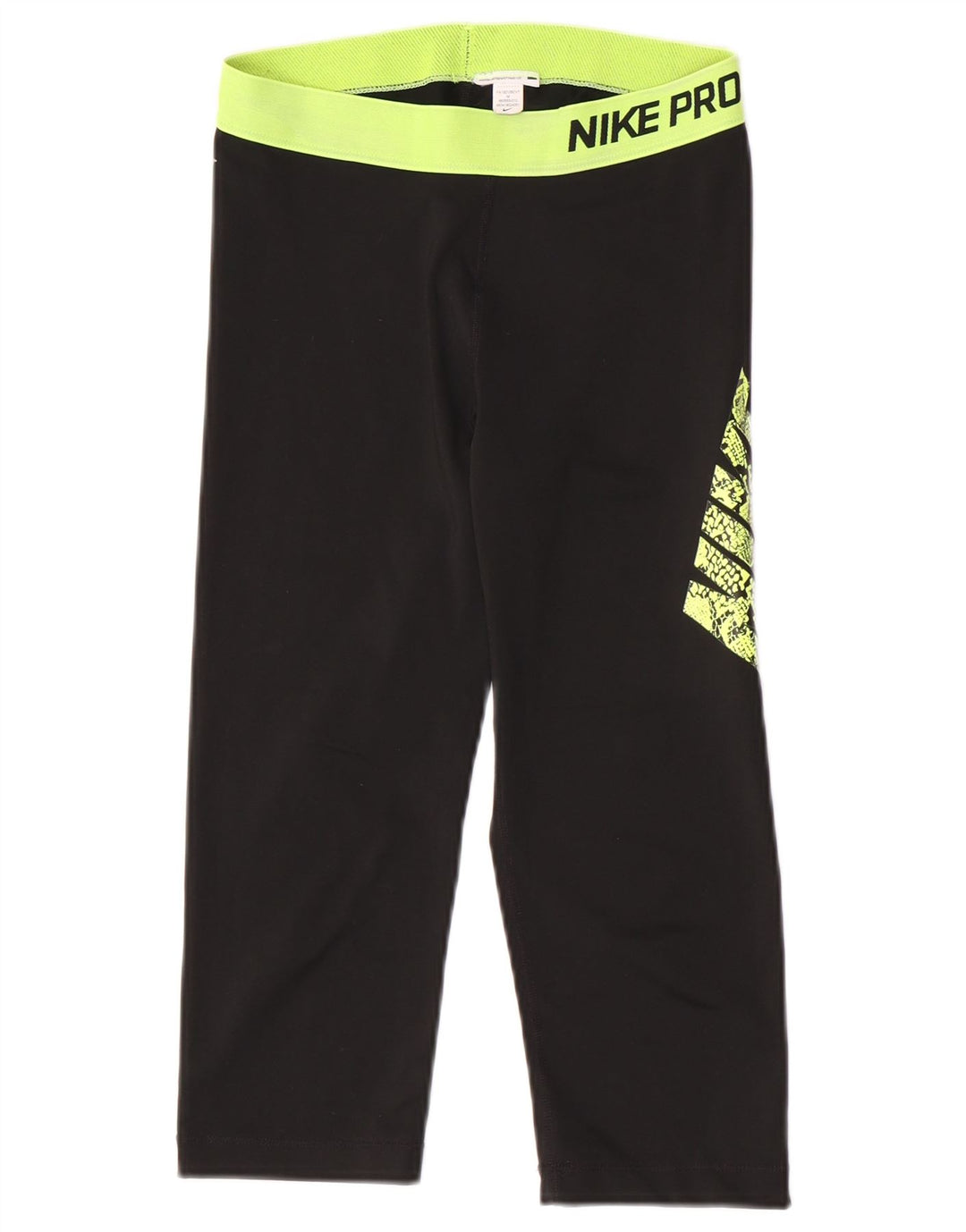 Leggings Nike Graphic Capri da donna UK 12 Medium Black Colourblock
