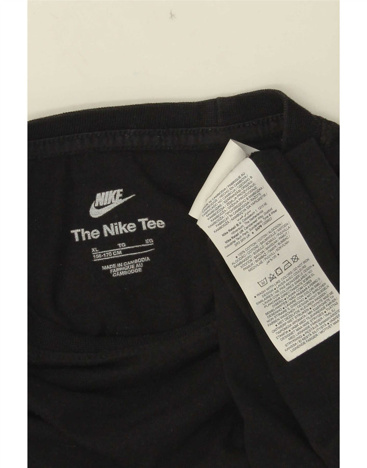 Maglia Nike Ragazzo Manica Lunga 13-14 Anni XL Cotone Nero