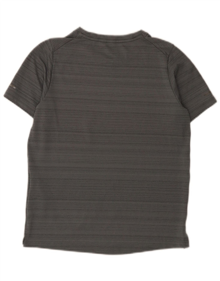 T-shirt da ragazzo Nike Dri Fit Top 10-11 anni in poliestere a righe grigio medio