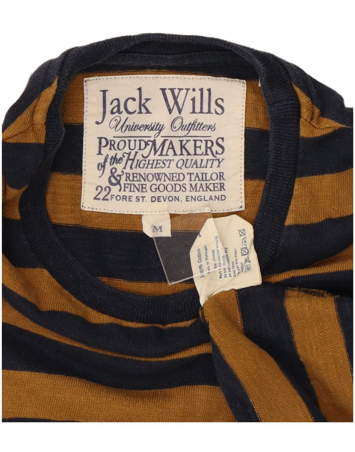 JACK WILLS T-shirt da uomo Top medio a righe blu navy