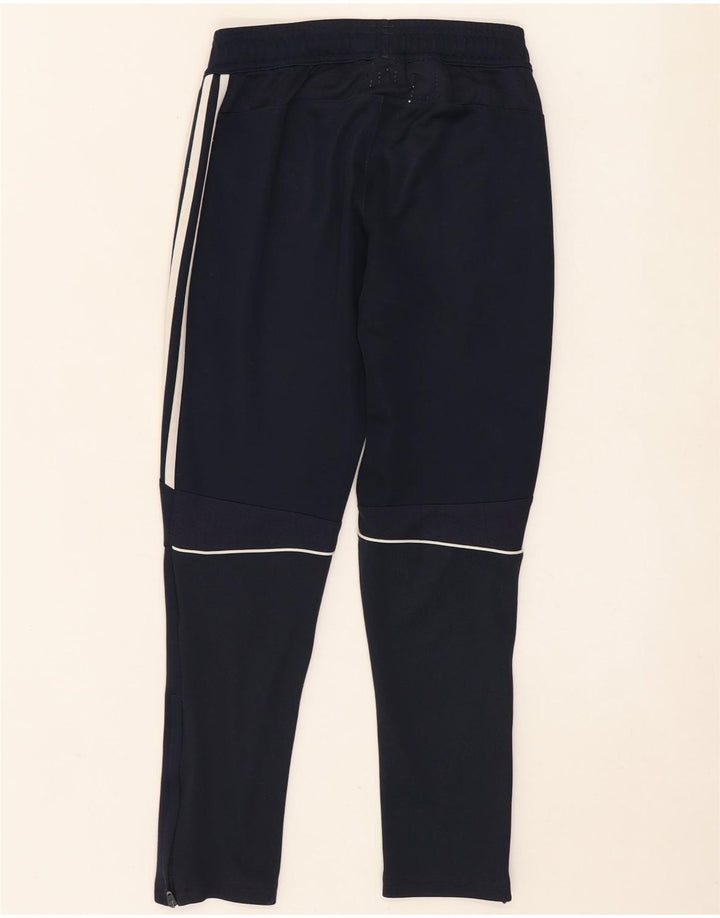Pantaloni della tuta da ragazzo Adidas 9-10 anni in poliestere blu navy