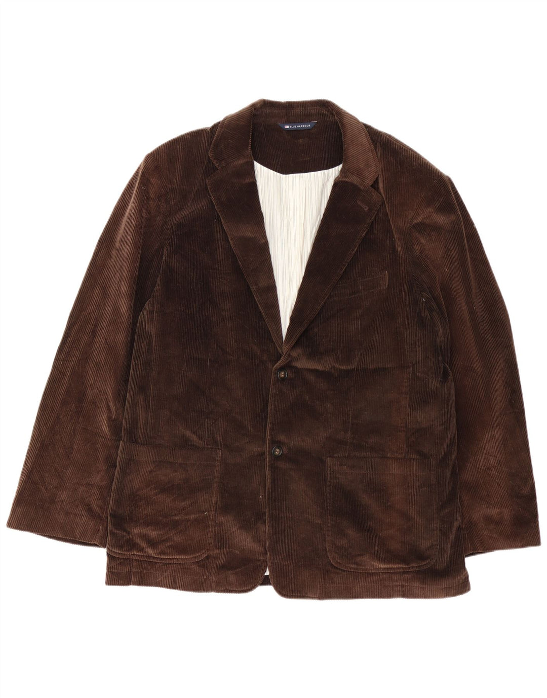 Giacca blazer a 2 bottoni Marks & Spencer da uomo blu Harbour UK 42 XL marrone