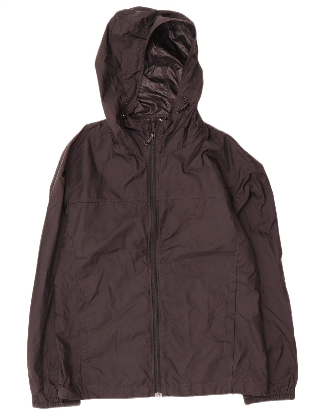 Giacca antipioggia con cappuccio da donna Uniqlo UK 10 Small Nero Poliestere
