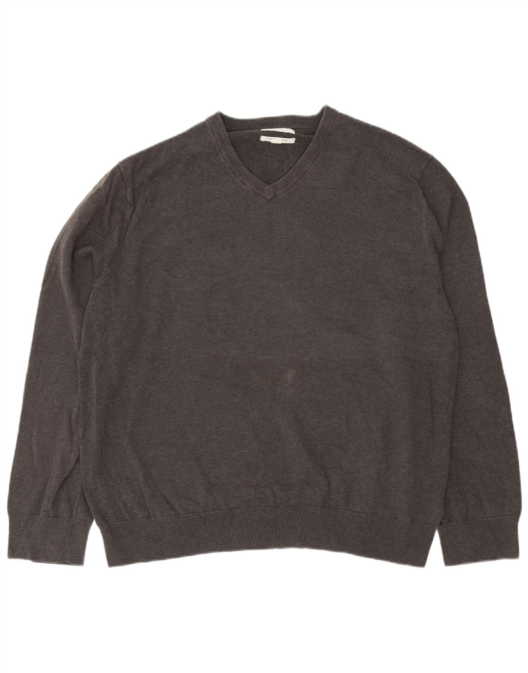 MARKS & SPENCER Maglione da uomo con scollo a V 2XL Cotone grigio