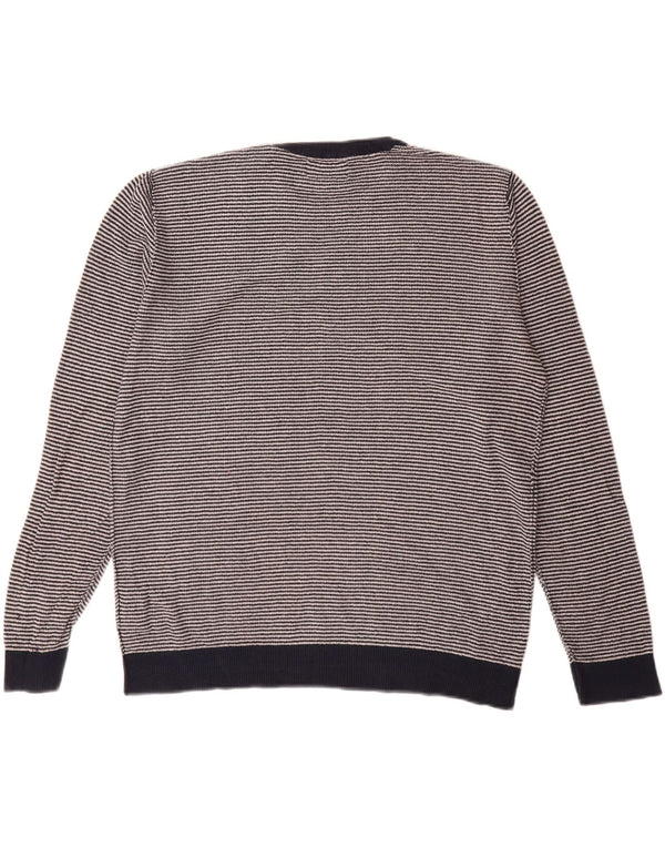 Jack & Jones Maglione girocollo da uomo a righe grandi blu navy