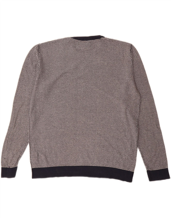 Jack & Jones Maglione girocollo da uomo a righe grandi blu navy