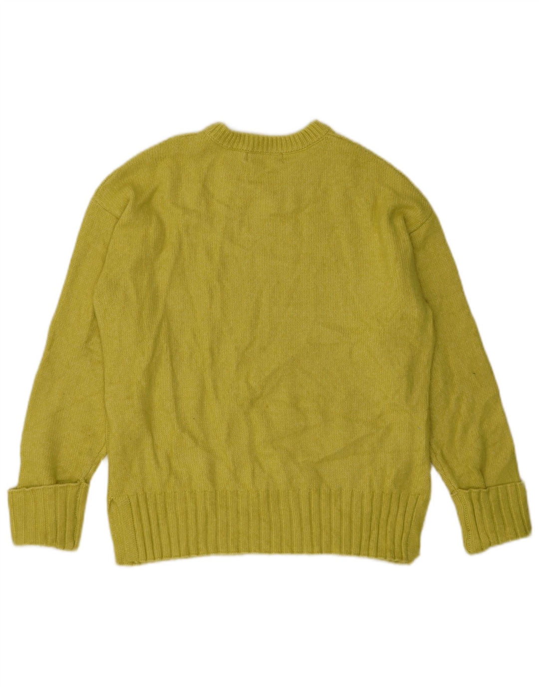 Maglione maglione girocollo da donna Marks & Spencer UK 14 giallo medio