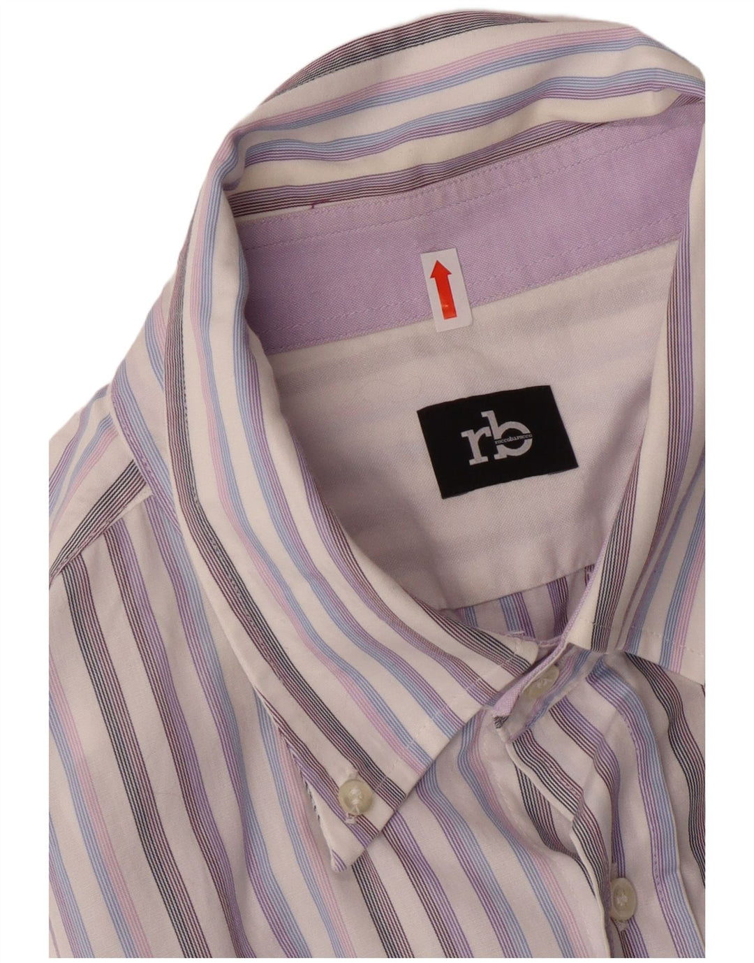 Camicia da uomo Roccobarocco taglia 46 18 1/2 XL a righe multicolore