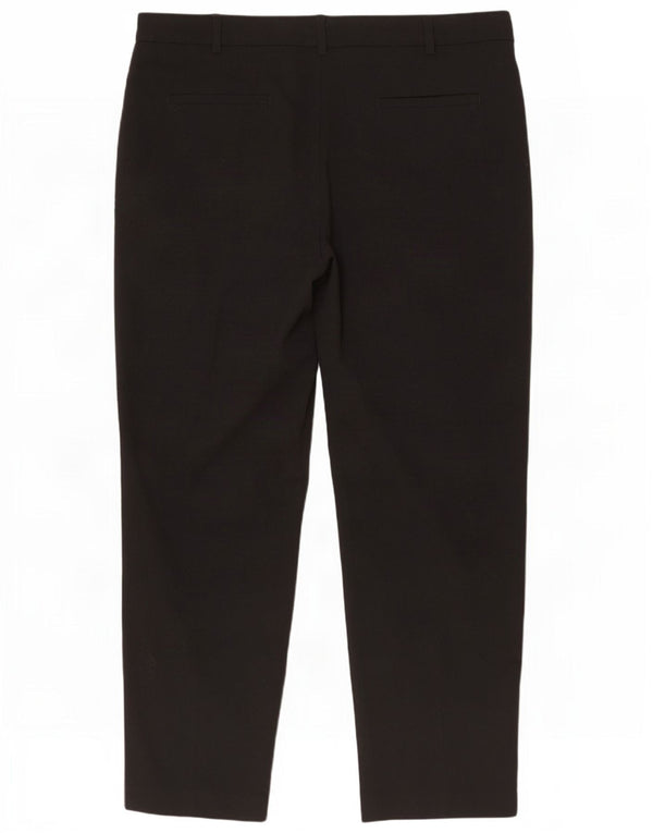Pantaloni chino dritti da donna Marks & Spencer UK 16 Large W36 L30 neri