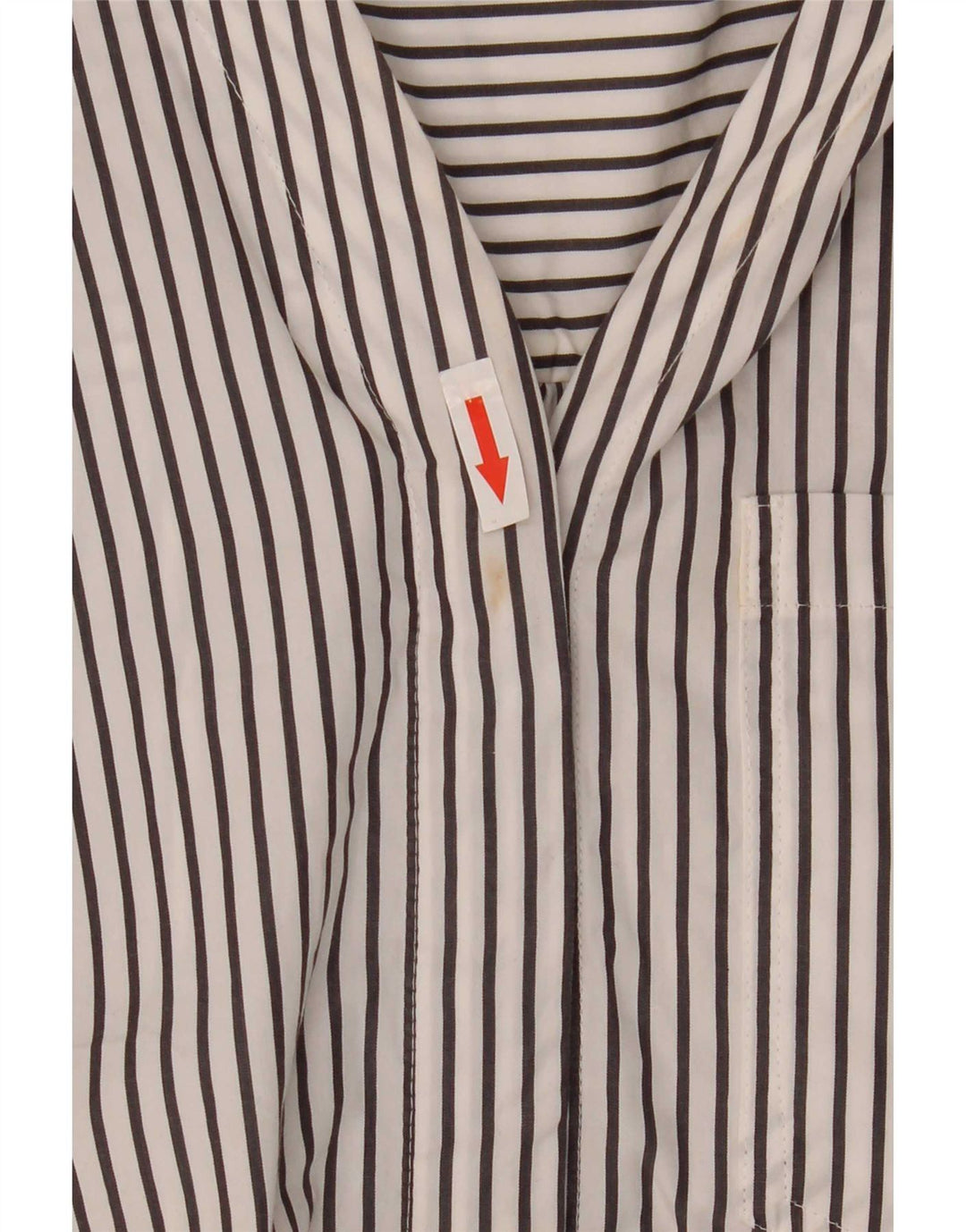 Camicia pullover da donna Marks & Spencer UK 16 grande cotone a righe bianche