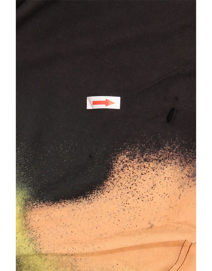 CALVIN KLEIN JEANS T-shirt da uomo Top Large in cotone tie-dye nero