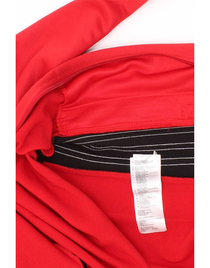 Giacca da tuta da ragazzo Adidas 7-8 anni in poliestere color block rosso