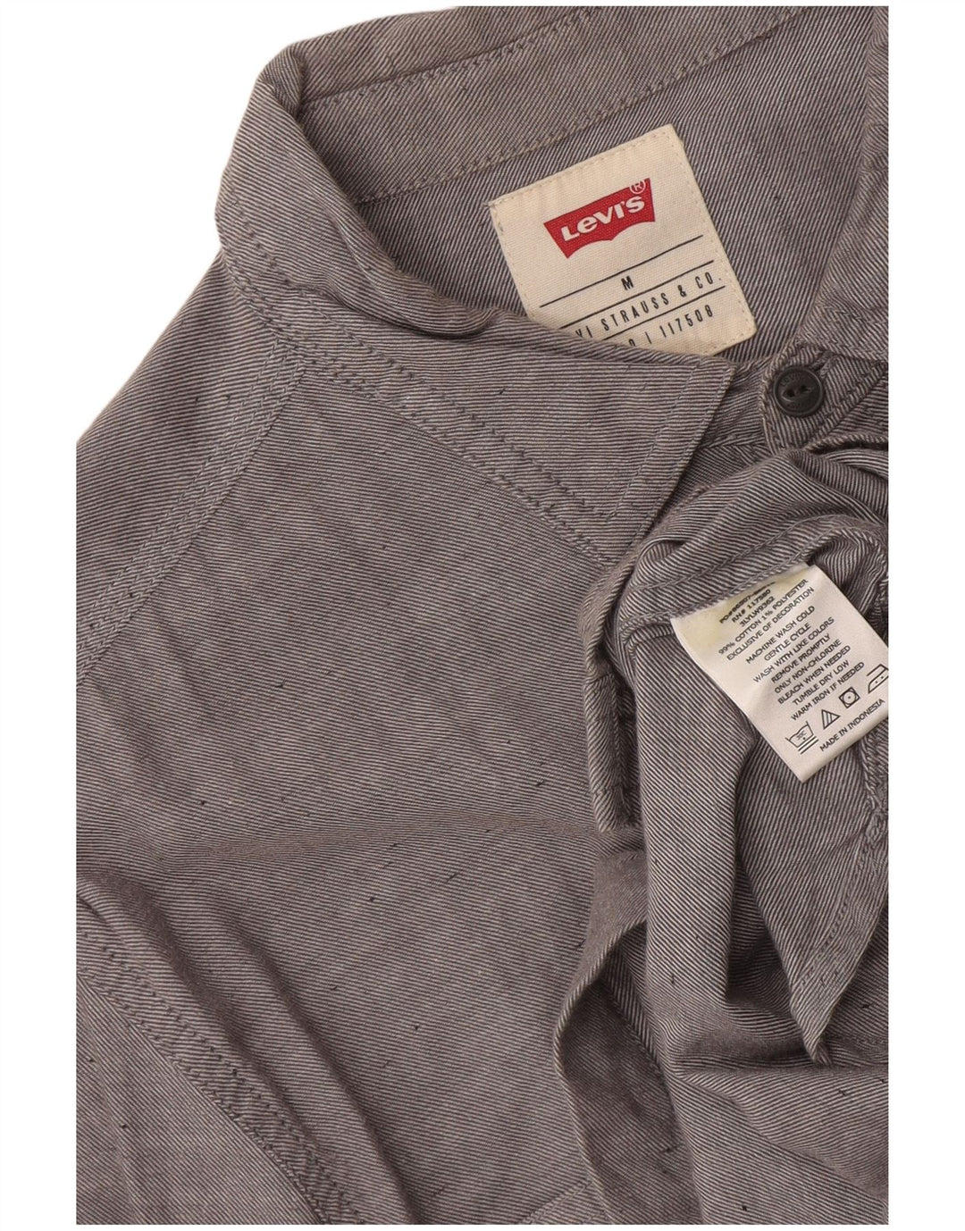 Camicia Levi's da uomo in cotone mélange grigio medio