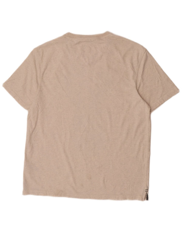 T-shirt grafica da uomo Fat Face Top grande in cotone chiazzato bianco sporco
