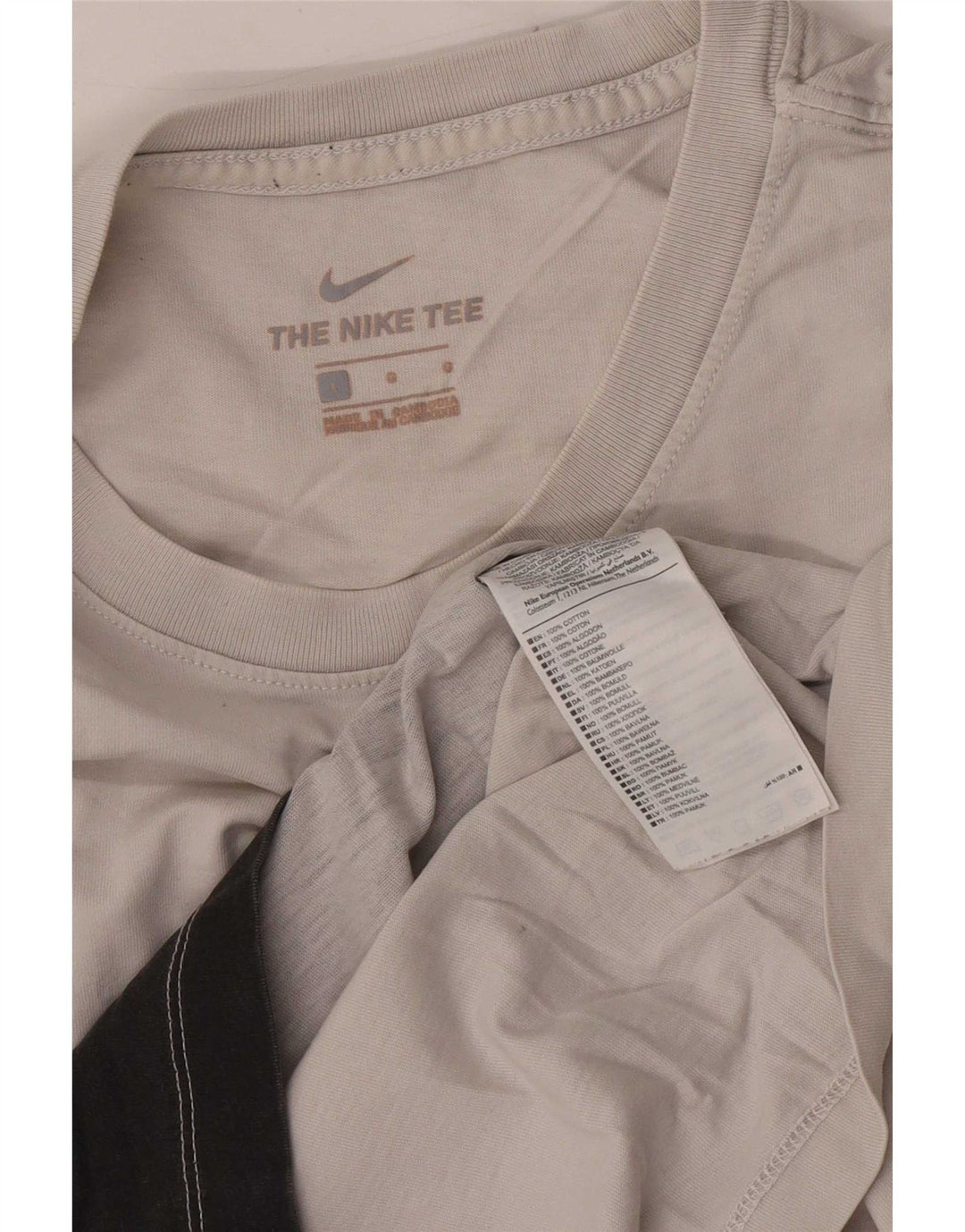 T-shirt da uomo Nike Top Large grigia color block