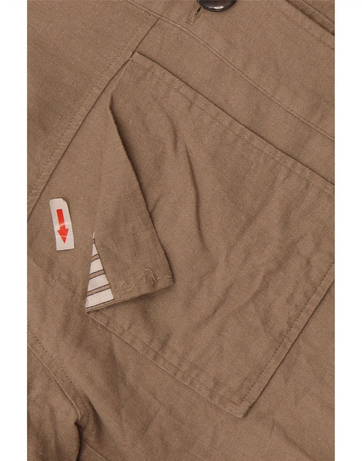 Giubbotto bomber oversize corto da donna Zara UK 10 piccolo lino beige