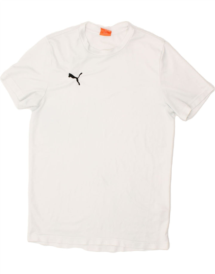 PUMA Mens T-Shirt Top Small White Polyester Vintage Puma and Second-Hand Puma from Messina Hembry 