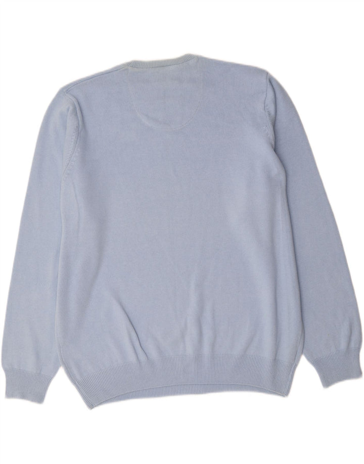 Maglione maglione girocollo da uomo Marks & Spencer blu Harbour XL cotone blu
