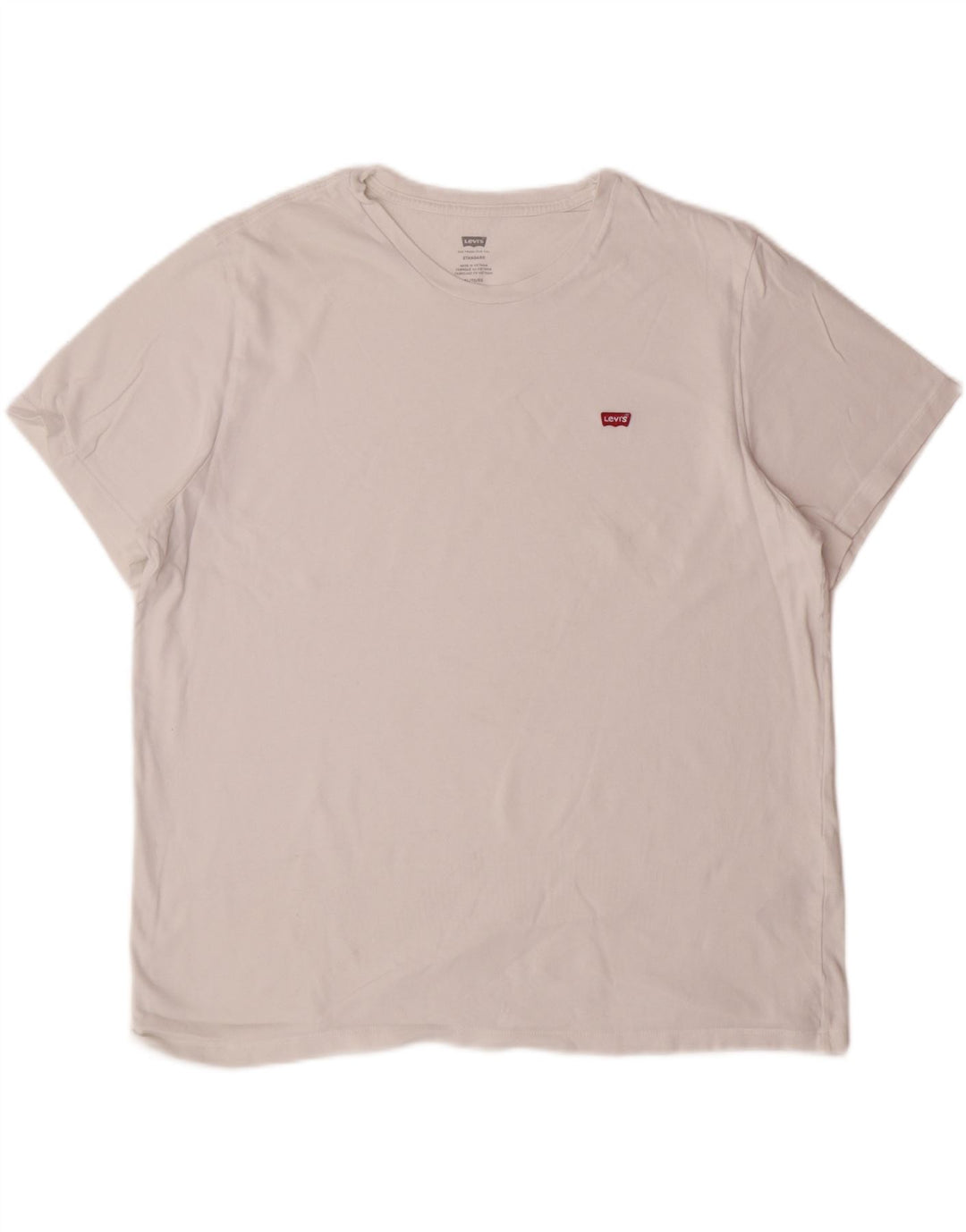 T-shirt da uomo con vestibilità standard LEVI'S XL in cotone bianco